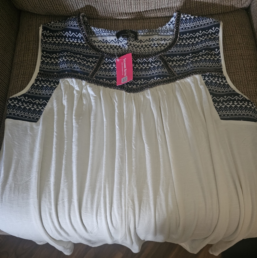 Nwt Suzanne Betro Summer Top Size 3x